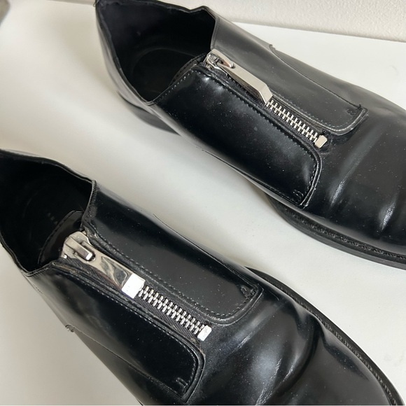 ZARA Black Half Zip Shoes Size 39 - Picture 4 of 7